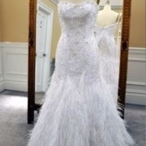 Sohpia Moncelli 7830 for Kleinfeld Strapless Mermaid Off White Wedding Dress